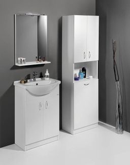 Aqualine Simplex Eco Skříňka s umyvadlem 55 x 87 cm, bílá mat SIME550 - galéria #1