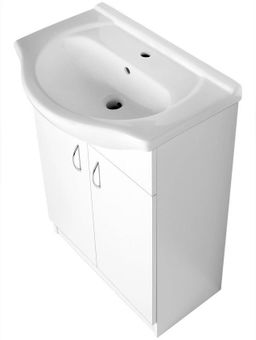 Aqualine Simplex Eco Skříňka s umyvadlem 60 x 87 cm, bílá mat SIME600 - galéria #5