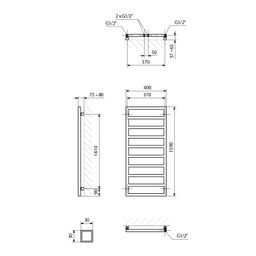 Sapho Gianluca GL159 Radiátor kombinovaný, 40x159 cm, bílá mat - galéria #4