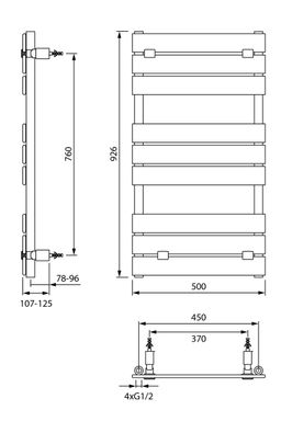 Aqualine Bondeco DC592W Radiátor kombinovaný, 50x92,6 cm, bílá - galéria #3