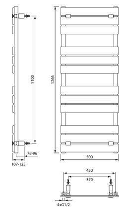 Aqualine Bondeco DC512W Radiátor kombinovaný, 50x126,6 cm, bílá - galéria #3