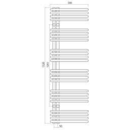 Sapho Nympha LLN152B Radiátor kombinovaný, 50x152, černá mat - galéria #5