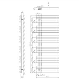 Sapho Silvana IR156A Radiátor kombinovaný, 60x150 cm, agila mat - galéria #1