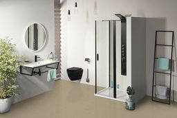 Polysan Zoom Black Sprchový kút 140x80 cm, L/P, číre sklo/čierna matná ZL1314BZL3280B - galéria #1