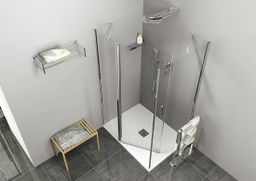 Polysan Zoom Sprchový kút 90x80 cm, L/P, číre sklo/chróm ZL1390ZL3280 - galéria #1