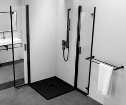 Polysan Zoom Black Sprchový kút 80x80 cm, rohový vstup, číre sklo/čierna matná ZL4815BL-02 - galéria #1