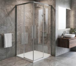 Gelco Luxor Sprchové dveře pro rohový vstup 80 cm, chrom/čiré sklo GU2180CH - galéria #5