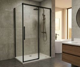 Gelco Luxor Black Boční stěna 90 cm, černá mat/čiré sklo GU5690B - galéria #1