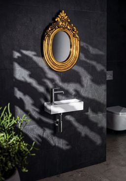 Sapho Aqua Mini Umývátko 38x14 cm s otvorem vlevo, bílá AR446 - galéria #4