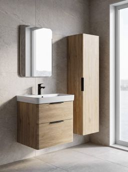 Aqualine Deneb Skříňka vysoká 31x150x35 cm, L/P, dub emporio DN186 - galéria #2