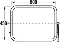 Jika Universum Handicap zrkadlo s pákou 600 x 450 mm, nerezová oceľ H3897170030001 - galéria #1