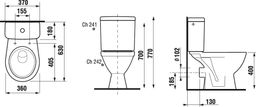 Jika Lyra Plus WC kombi, zadný odpad H8263860002413 - galéria #1