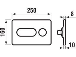 Jika Tlačidlový modul PL8 Dual Flush H8936460070001 - galéria #1