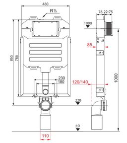 Jika Základný WC systém Kompaktný modul 8 cm H8946510000001 - galéria #1