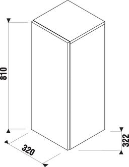 Jika Cubito Pure Cabinet medium 32x83 cm ľavý dub H43J4211105191 - galéria #1