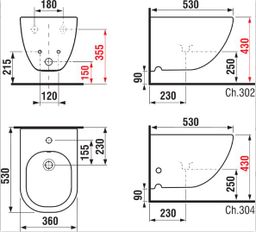 Jika Mio Závesný bidet, biely H8317120003021 - galéria #4