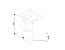 Jika Lyra Plus Viva Skrinka pod umývadlom 55 cm, biela H40J3834023001 - galéria #1