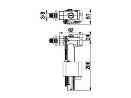 Jika Napúšťací ventil bočný 3/8", biela H8903730000001 - galéria #1