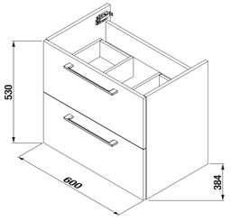 Jika Ponta Umyvadlová skříňka 60 cm, bílá H40J5224025001 - galéria #1