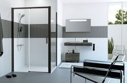 EBS Trend Easy Black Sprchové dvere 120 cm, ľavé, matné čierne - galéria #1