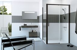 EBS Trend Easy Black Sprchové dvere 140 cm, pravé, matné čierne - galéria #1