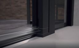 Hüppe Qube Krídlové dvere s pevným segmentom 100 cm, čiré sklo/matná čierna CB0305.123.322 - galéria #2