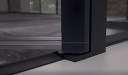 Hüppe Qube Krídlové dvere s pevným segmentom 120 cm, čiré sklo/matná čierna CB0306.123.322 - galéria #3