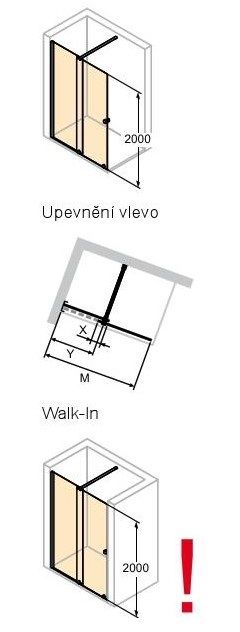 Hüppe Xtensa Walk-in, 1-dílné, levé, bílá XT0123182322 - galéria #1