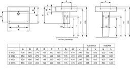 Ideal Standard Connect Umývadlo 60 cm, s prepadom, bez otvoru pre batériu E810101 - galéria #1