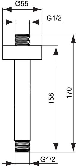 Ideal Standard Idealrain Pro Sprchové rameno 150 mm, chróm B9446AA - galéria #1