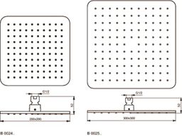 Ideal Standard Archimodule Hlavová sprcha Idealrain Cube 200 x 200 mm B0024AA - galéria #1