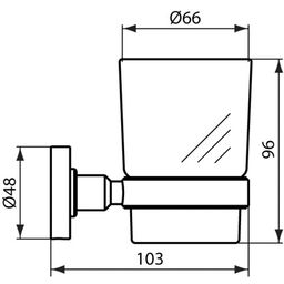 Ideal Standard IOM Pohár na zubnú kefku, číre sklo A9121AA - galéria #1
