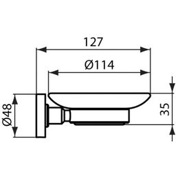 Ideal Standard IOM Držiak na mydlo, číre sklo A9123AA - galéria #1