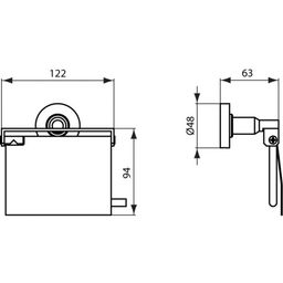 Ideal Standard IOM Držiak toaletného papiera s krytom A9127AA - galéria #1