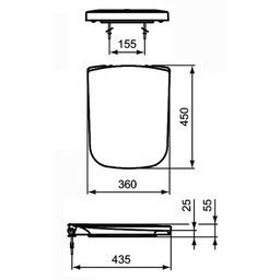Ideal Standard Záchodová doska Strada s mäkkým zatváraním J469701 - galéria #1
