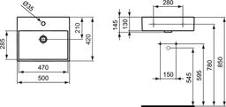 Ideal Standard Strada Umývadlo 50 cm K077701 - galéria #1