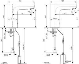 Ideal Standard Umývadlová batéria CeraPlus Sensor bez regulácie teploty A6143AA - galéria #1