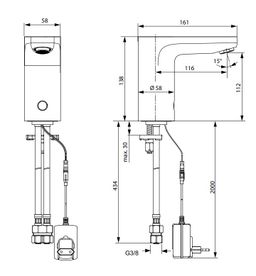 Ideal Standard Umývadlová batéria CeraPlus Sensor bez regulácie teploty A6144AA - galéria #1