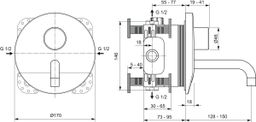 Ideal Standard Umývadlová batéria CeraPlus Sensor na skrytú inštaláciu A6150AA - galéria #1