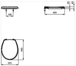Ideal Standard Záchodová doska Contour 21 W302601 - galéria #1
