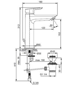 Ideal Standard Tesi Umývadlová batéria s výtokom A6563AA - galéria #1