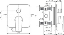 Ideal Standard Tesi Vankúšová batéria A6586AA - galéria #1