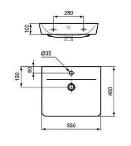 Ideal Standard Connect Air Umývadlo 55x46 cm E029901 - galéria #1