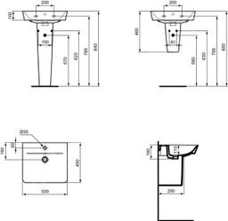 Ideal Standard Connect Air Umývadlo 50x46 cm E030101 - galéria #1