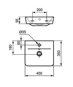 Ideal Standard Connect Air Umývadlo 40x35 cm E030701 - galéria #1