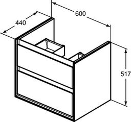 Ideal Standard Connect Air Skrinka pod umývadlo, 60x44x51,7 cm, biela lesklá E0818KN - galéria #2
