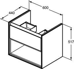 Ideal Standard Connect Air Skrinka pod umývadlo, 60x44x51,7 cm, dekor svetlé drevo E0826UK - galéria #6