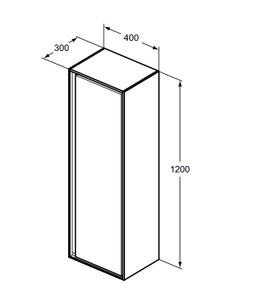 Ideal Standard Connect Air Vysoká skrinka 40x120 cm, lesklá svetlosivá E0834EQ - galéria #5