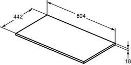 Ideal Standard Connect Air Podstavec pod umývadlo 80,4x44,2x1,8 cm svetlosivý lesk E0849EQ - galéria #1