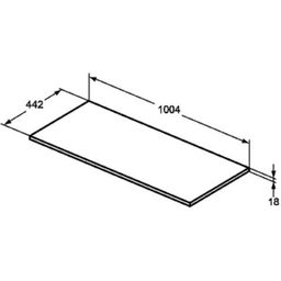 Ideal Standard Pripojiť vrchnú dosku 100 cm E0851B2 - galéria #1